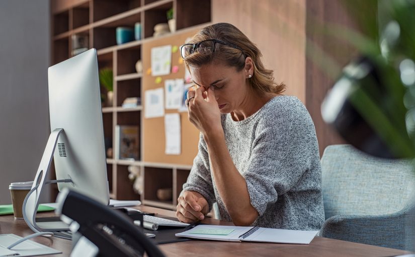 businesswoman with headache